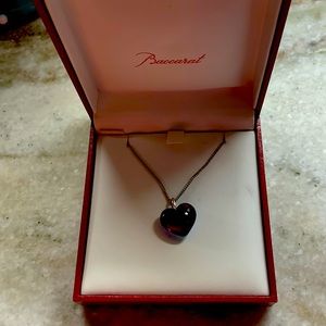 Baccarat Red Heart Crystal Necklace